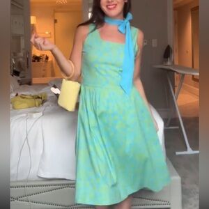 Garnet Hill Green and Blue Women's Dress